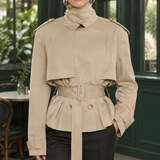 Serena-Rose Belted Jacket - Khaki