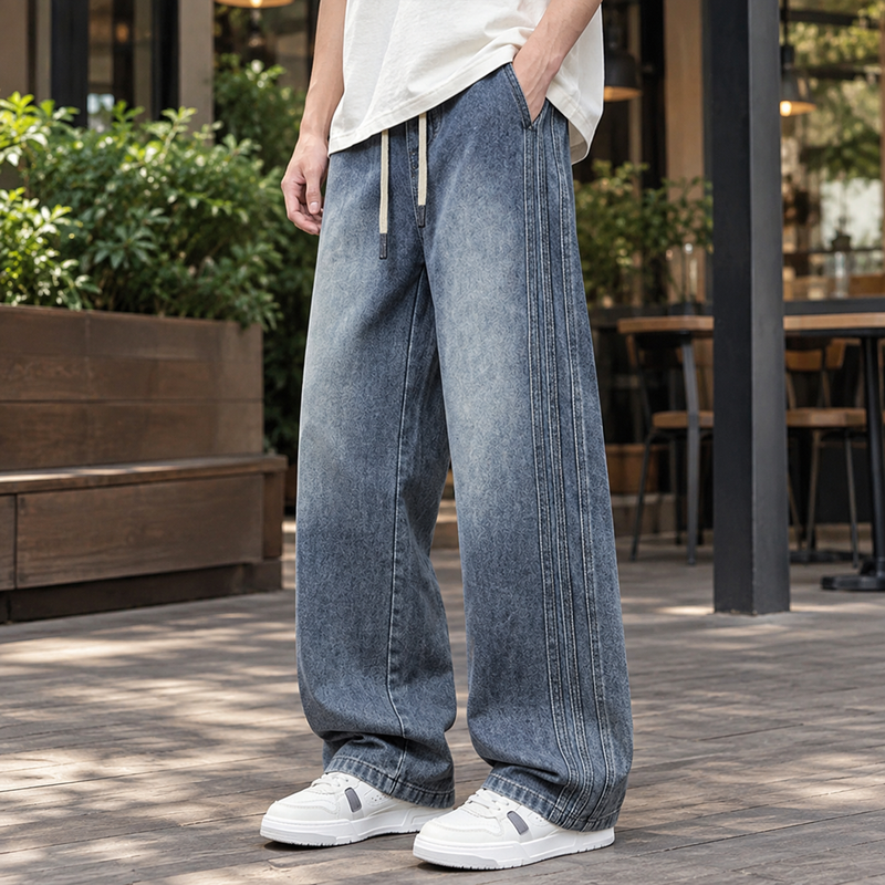 Oliver Wide Leg Jeans - Vintage Blue