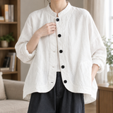 Rachel Stand Collar Jacket - White