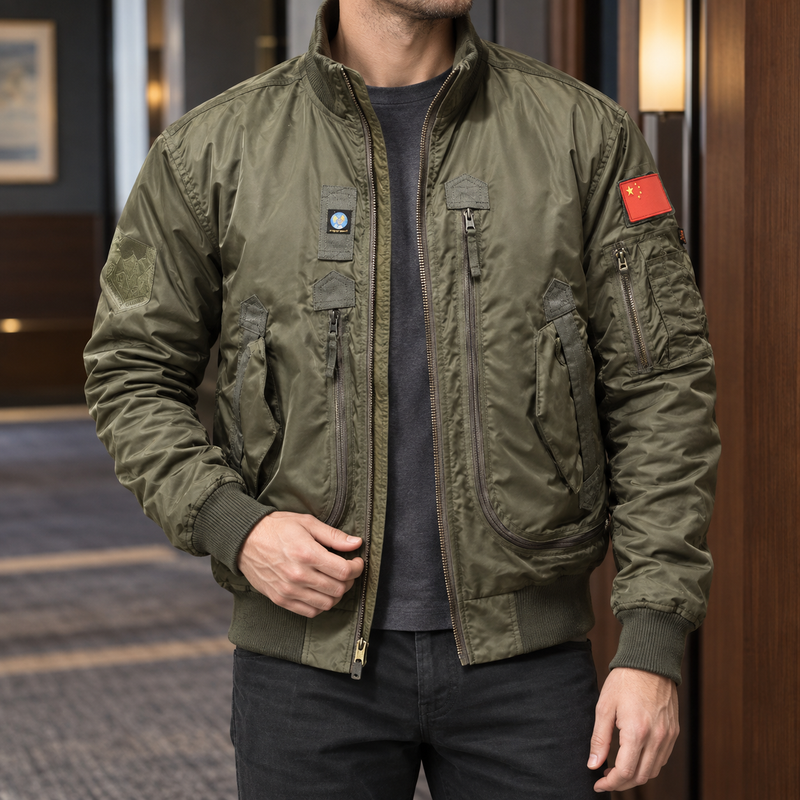 Lewis Pilot Jacket - Military Green