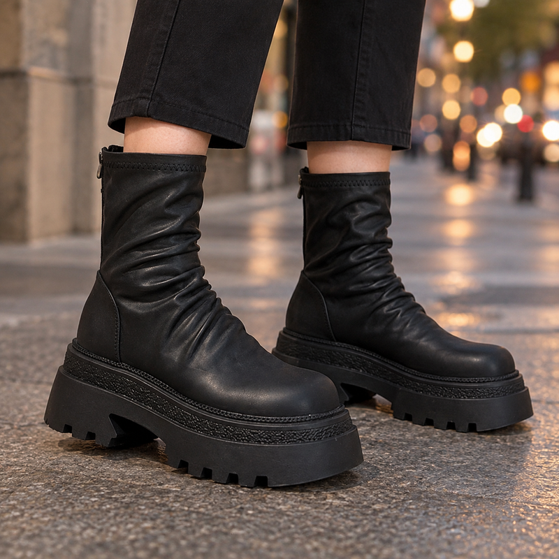 Sarti-Garda Platform Boots - Black
