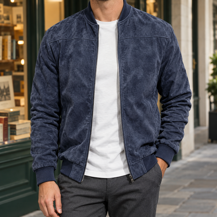 Mason Suede Bomber Jacket