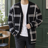 Peregrine Check Cardigan - Black White