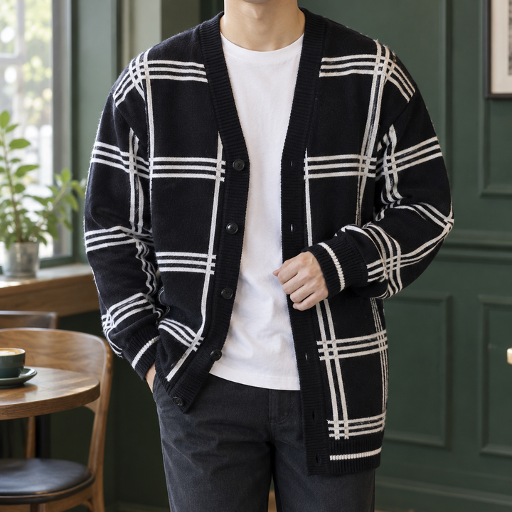 Peregrine Check Cardigan