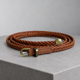 Bertani Braided Belt - Coffee