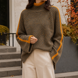 Ilaria-Claire Roll Neck Sweater - Brown