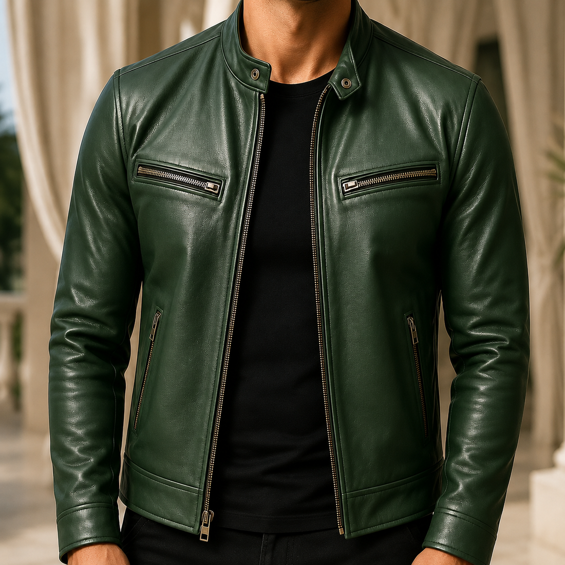 Florian Racer Jacket - Green