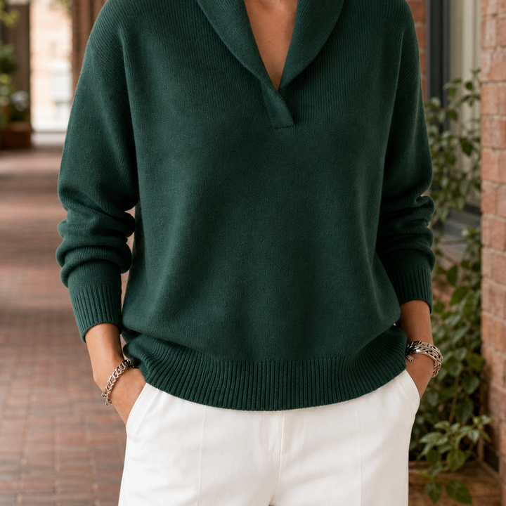 Freya-Belle Shawl Collar Sweater