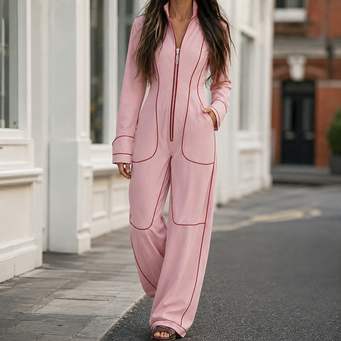 Marina-Marie Wide Leg Jumpsuit - Pink
