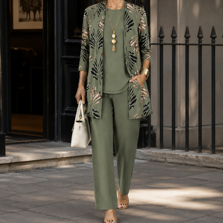 Ingrid-Belle Printed Pants Set