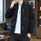 Harlan Printed Bomber Jacket - Black