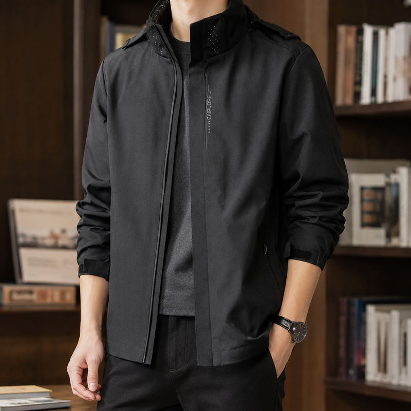 Erasmus Stand Collar Jacket - Men's Model-black
