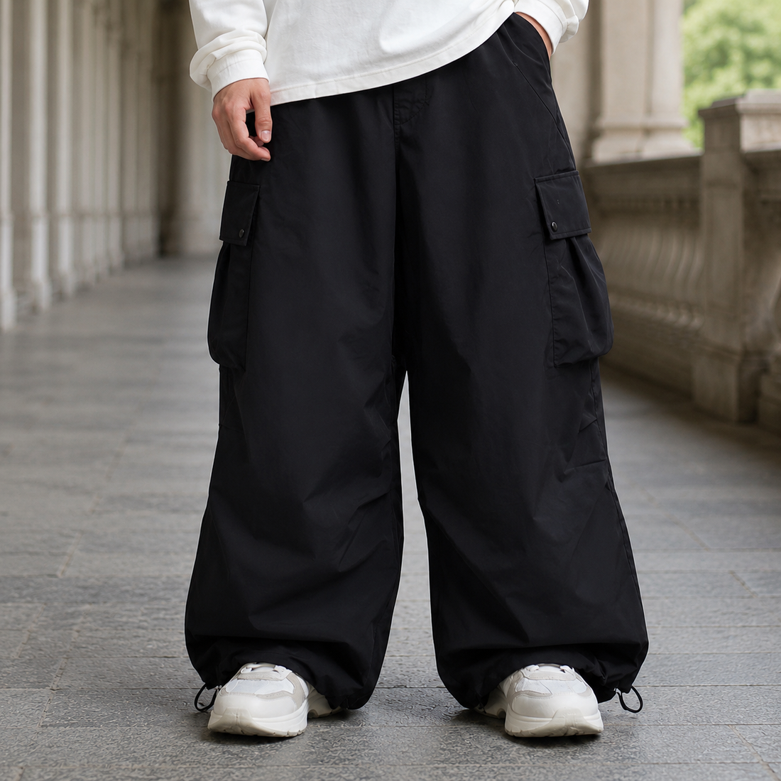 Wyatt Baggy Snowboard Pants - Black