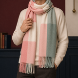 Westcott Fringed Scarf - Rose Vert À Carreaux