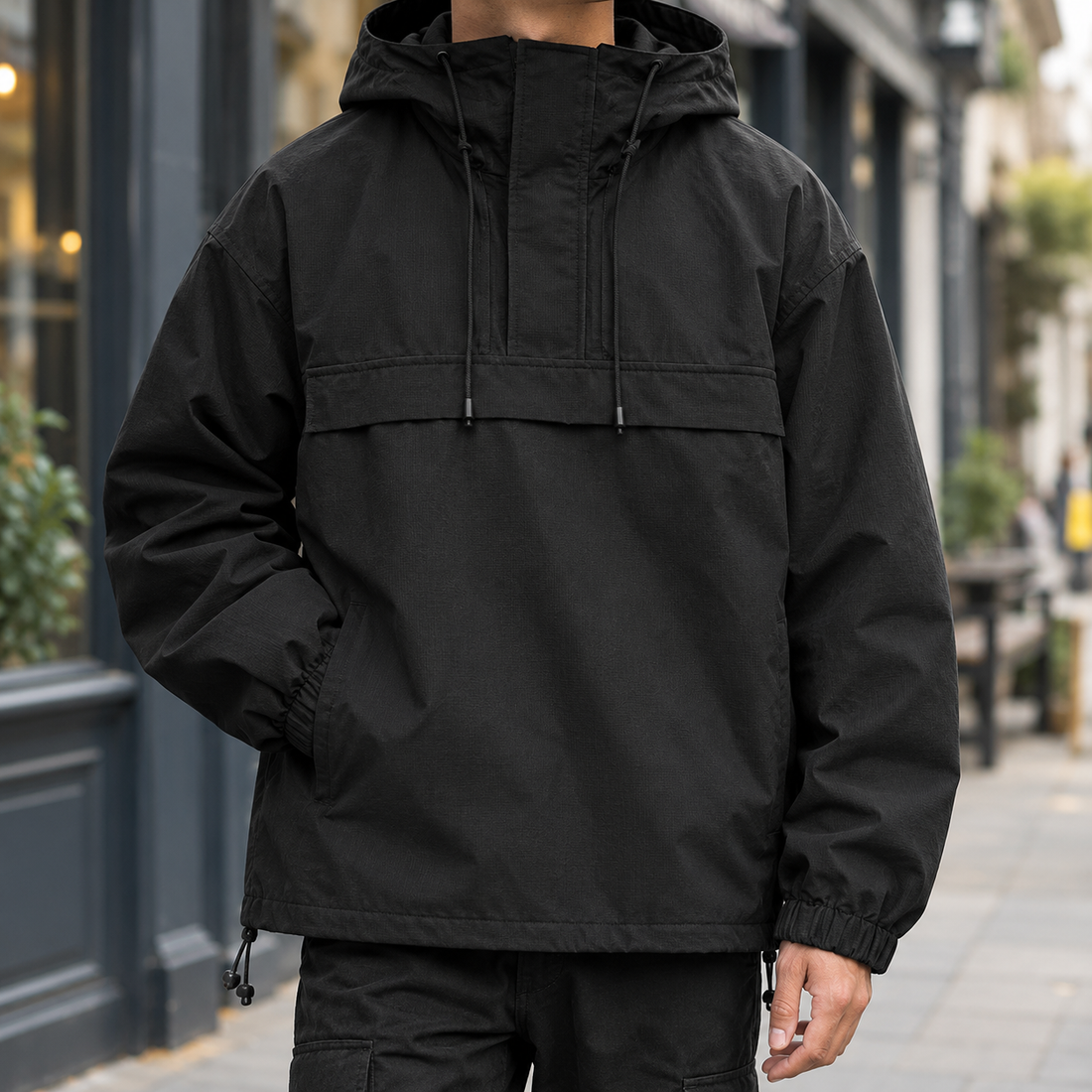 Romano Pullover Hoodie - Black