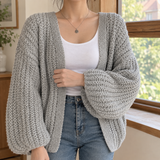 Madeleine-Eve Chunky Cardigan - Gray