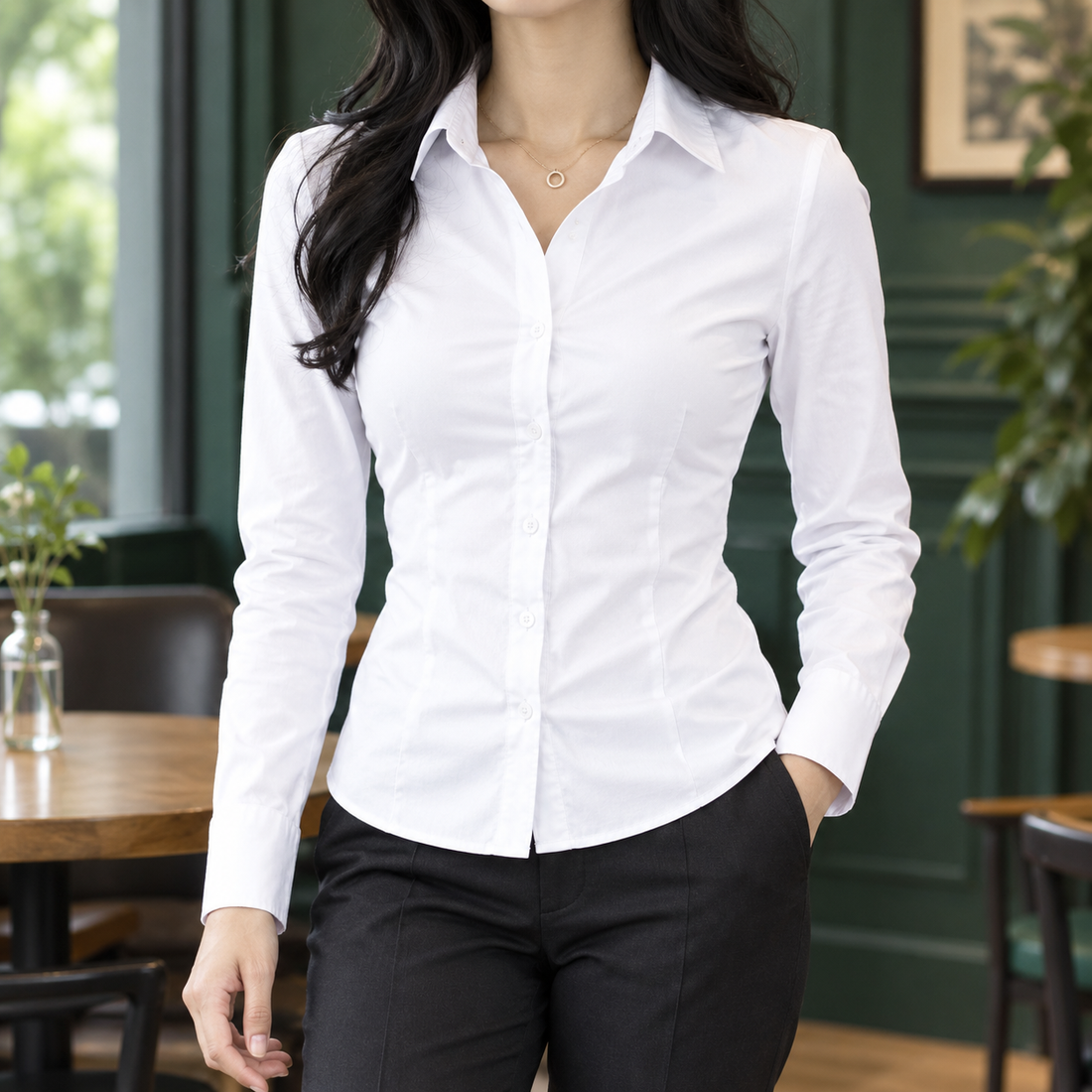 Francesca-Jane Fitted Shirt - White