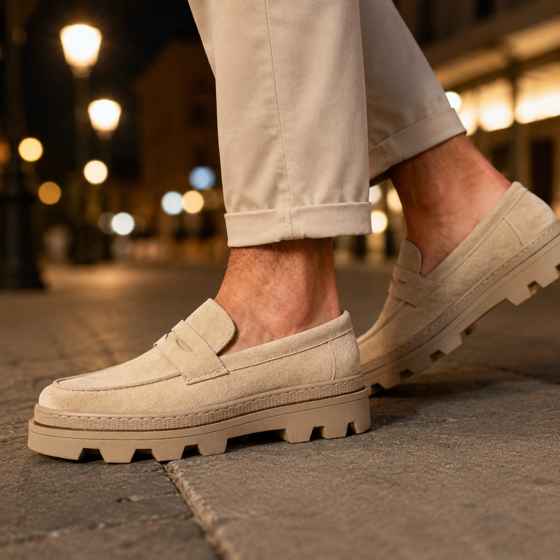 Medici Suede Loafers - Beige
