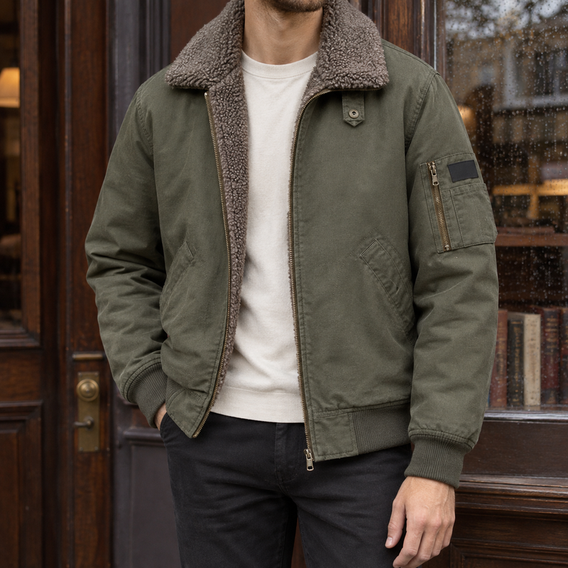 Austin Pilot Jacket - Army Green