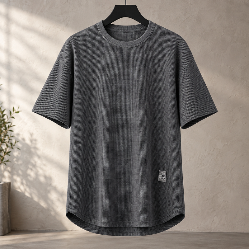 Austin Waffle T-Shirt - Dark Gray