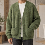 Wyatt Ribbed Cardigan - Green