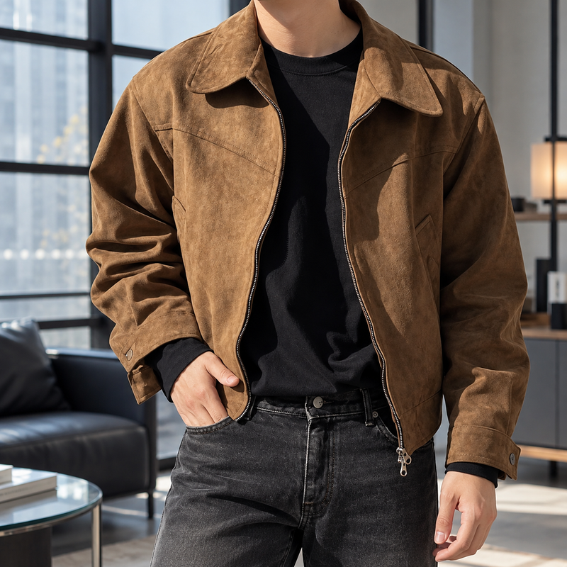 Magnus Zip Jacket - Brown