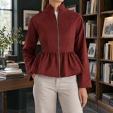 Valerie-Belle Peplum Jacket - Red