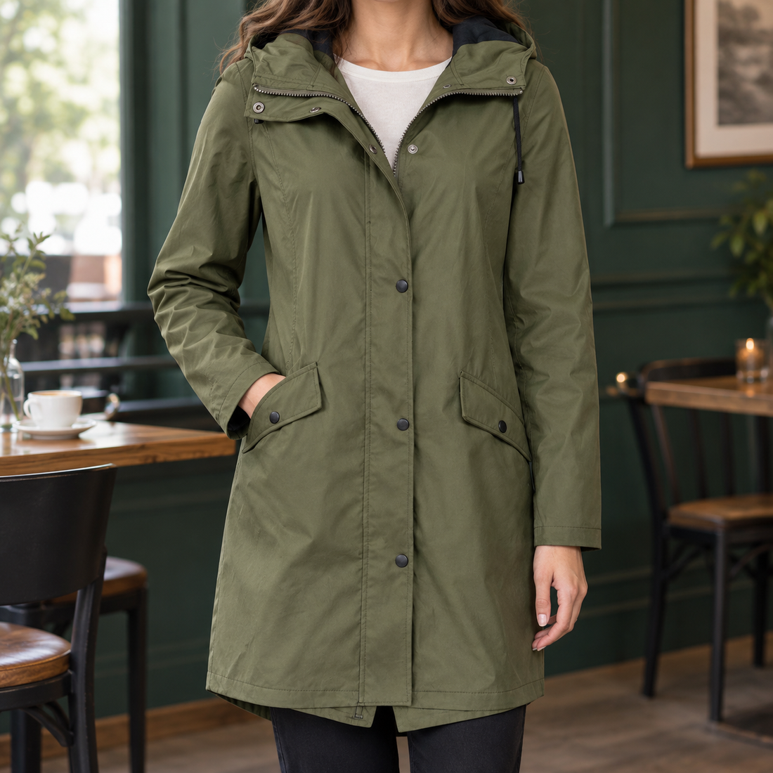 Ottilie-Skye Hooded Jacket - Green