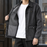 Blake Relaxed Denim Overshirt - Gray
