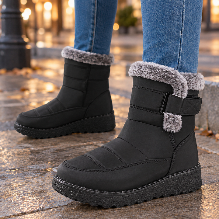 Lucania-Roma Fur-Trim Boots