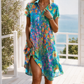 Turquoise Multicolor Floral