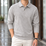 Hudson Textured Polo - Grayish White