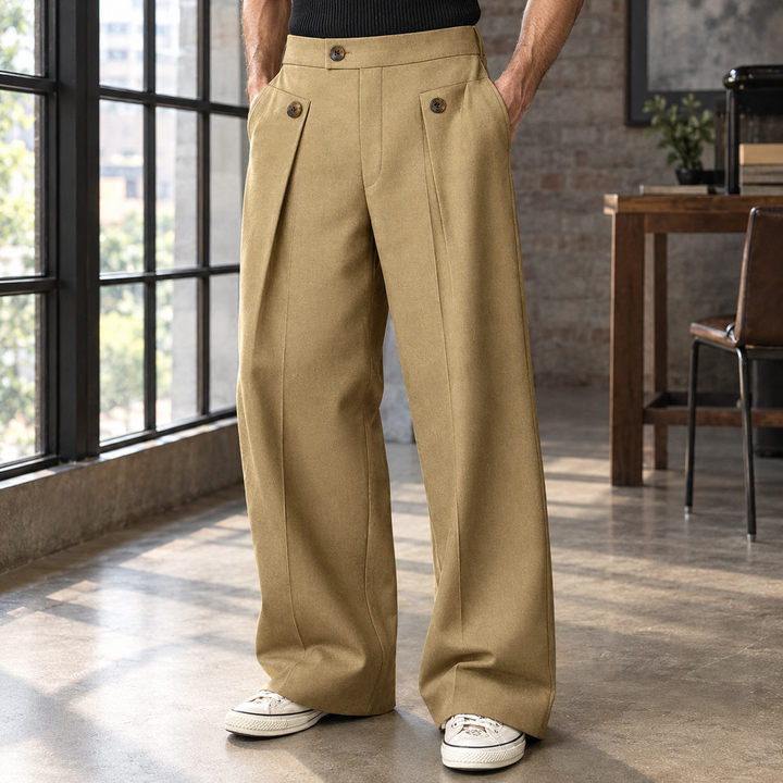 Dario Pleated Wide Leg Pants