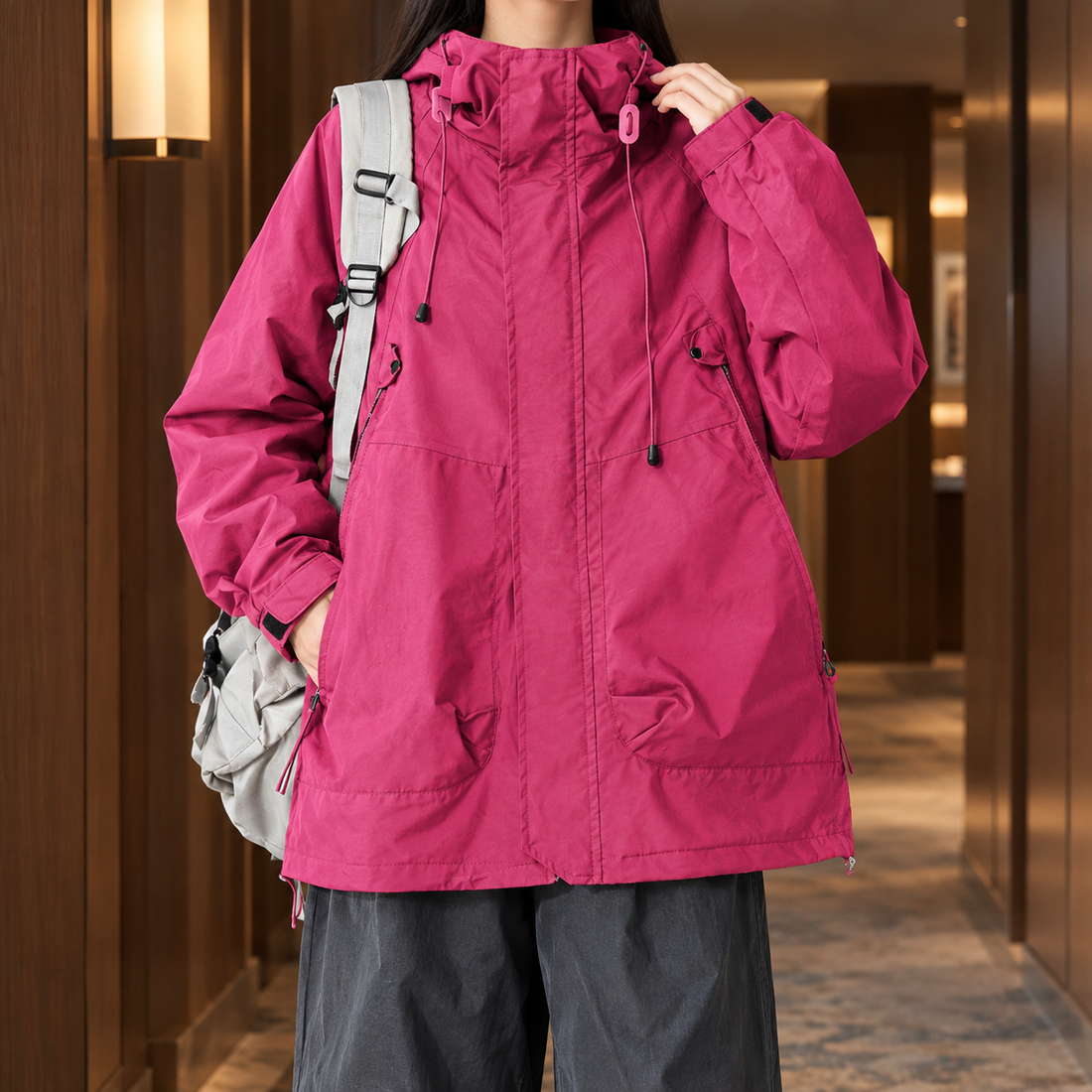 Ariane-Grace Hooded Jacket - Pink