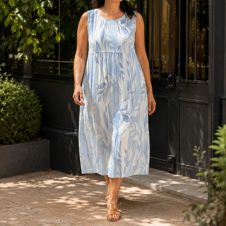 Iris Botanical Midi Dress