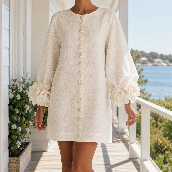 Freya-Claire Rosette Cuff Dress