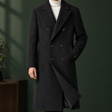 Wilder Double-Breasted Overcoat - Black