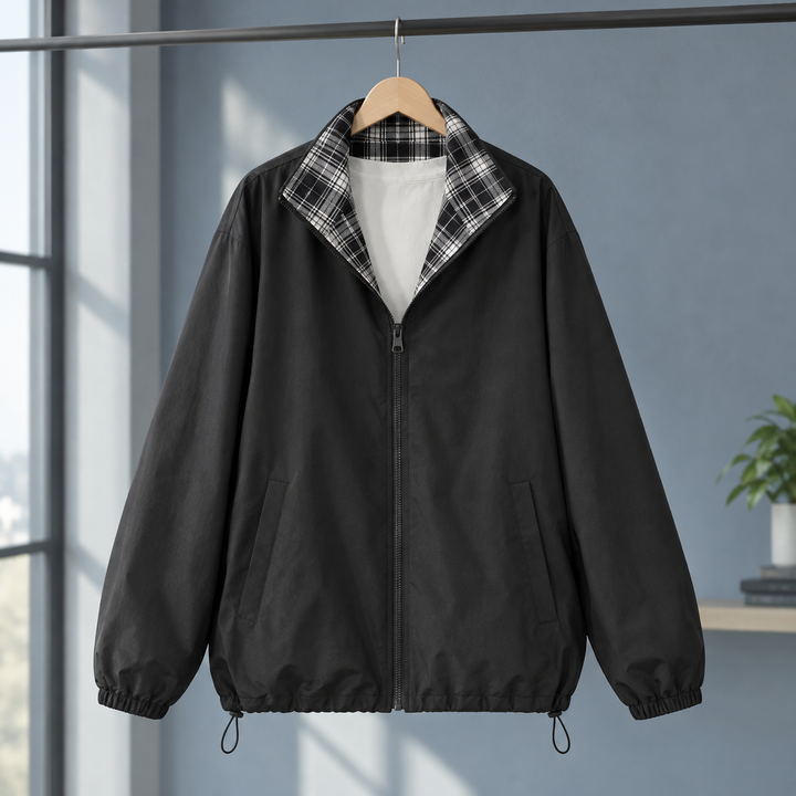 Magnus Plaid Collar Jacket