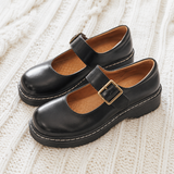 Bertelli Platform Mary Janes - Black