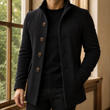 Magnus Ribbed Coat - Black