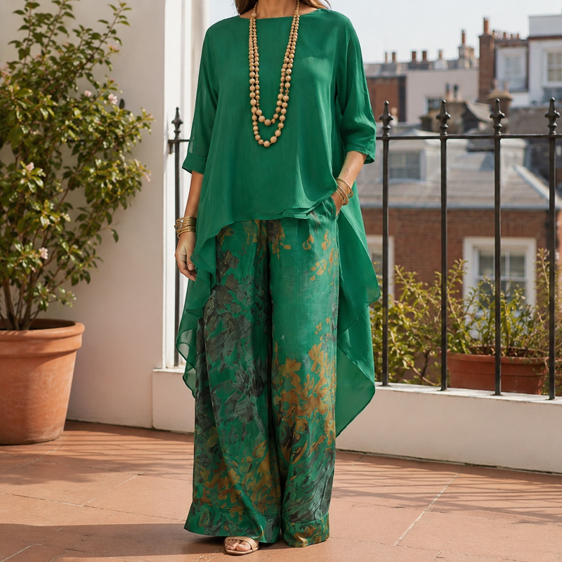 Rosalind-Claire Asymmetric Set - Green