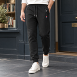 Austin Relaxed Joggers - Black Ankle-tied
