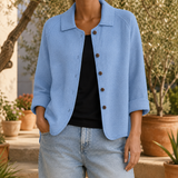 Soraya-Lane Collared Sweater - Light Blue