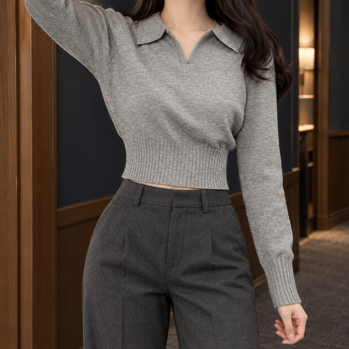 Tiphaine-Eve Polo Knit Top