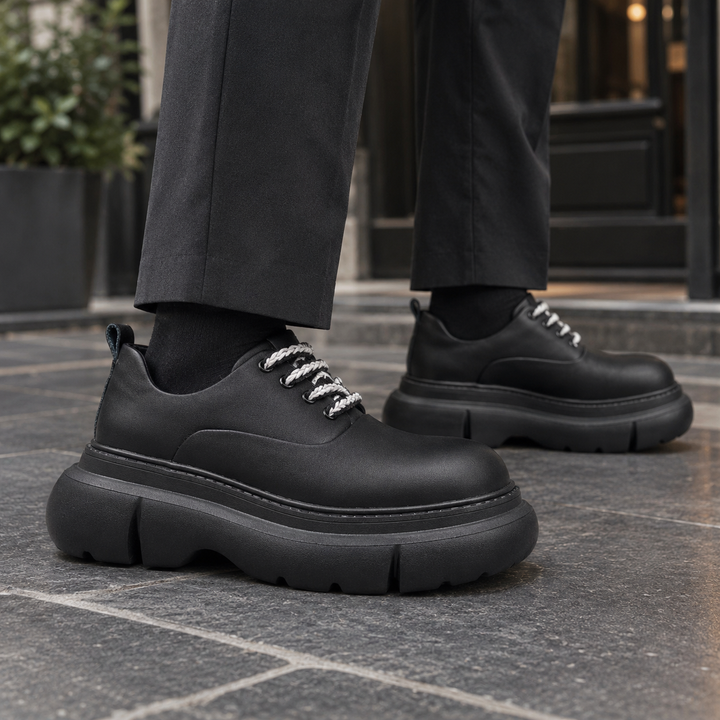 Cosenza-Napoli Leather Derby Shoes