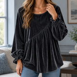 Juliet-Claire Asymmetric Top - Black