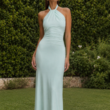 Odette-Rae Halter Dress - Blue Lagoon