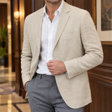Vaughn Linen Blazer - Cream