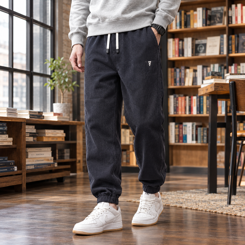 Hudson Corduroy Joggers - Dark Gray