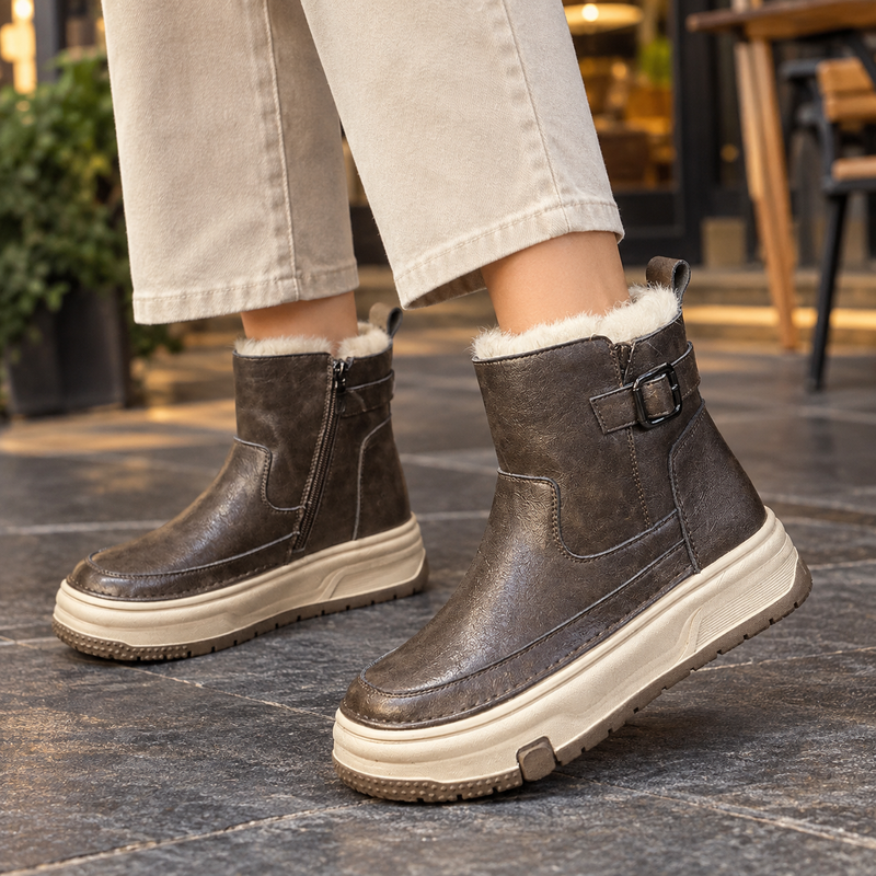 Imola-Milano Platform Boots - Dark Brown